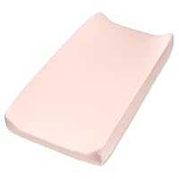 HonestBaby Girls Organic Cotton Changing Pad Cover, Pink Salt, One Size