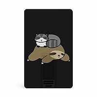 Sloth and Raccoon USB Flash Drive Credit Card Design Thumb Drive Memory Stick