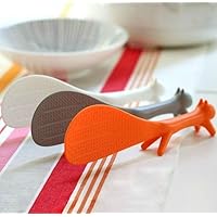 Rice Paddle 3PCS Lovely Squirrel Shape Standing Spoon, Rice Paddle,Non-stick Rice Paddle Spoon Creative Household Kitchen Tools,Stick and Heat Resistant Kitchenware
