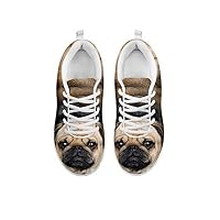Artist Unknown Cute Pug Dog Print Men's Casual Sneakers