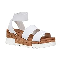 CUSHIONAIRE Women's Naomi Cork Wedge Sandal +Wide Widths Available