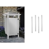 Zippity Outdoor Products ZP19009 Hampton Outdoor Shower Enclosure, White, 36