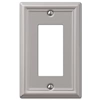 149RBN 1 Rocker Wall Plate, 1 Duplex Outlet, Brushed Nickel