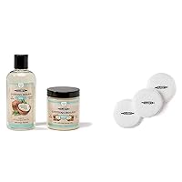 CLARK'S Coconut Cutting Board Oil & Wax (2 Pack) and Buffing Pads | Made with Refined Coconut Oil, Natural Beeswax and Carnauba Wax