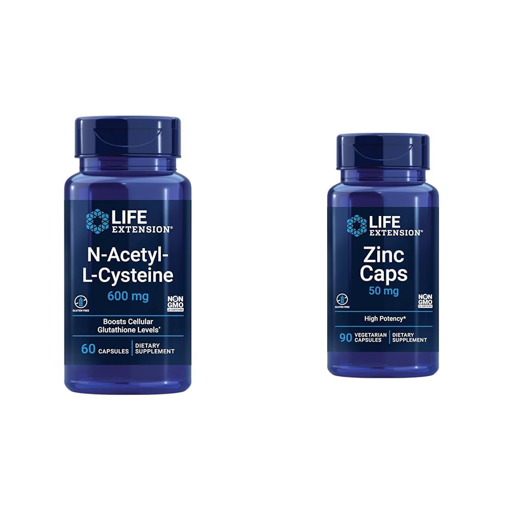 Life Extension N-Acetyl-L-Cysteine (NAC) & Zinc Caps