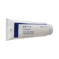 Covidien Vaseline 3.25 Oz Tube - 100% White Petrolatum Skin Moisturizer for Dry Skin, Soothing Whole Body Jelly