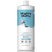 Waterless Foam Shampoo for Dogs | Dry Shampoo for Dogs No Rinse | Deodorizes Smelly Dogs | Soothing & Anti-Itch | Hypoallergenic | Waterless Dog Shampoo – Fresh Breeze Refill | 30 fl oz