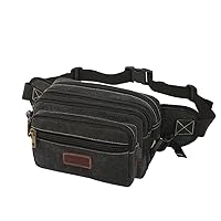 Canvas Sports Waist Pack Travel Waist Pack Multi-functional Bag Mobile Phone Change Backpack (Color : E, Size : 22 * 17 * 15CM)