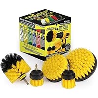 Drillbrush 5 Piece Bundle - Add a 5 Inch Brush to Our 4 Piece Bathroom Drill Brush Spin Scrubber Kit