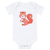Onesie, Cute Squirrel, Newborn, White, T-Shirt