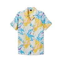 Boys' Short Sleeve Button-Down Shirt - (Multi Tie-Dye, XSmall 4-5)