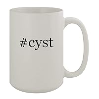 #cyst - 15oz Ceramic White Coffee Mug, White