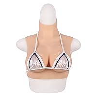 Silicone Breast Cotton Filled E Cup Realistic Breast Enhancer False Breasts Forms Artificial Breast Silicone Filling for Prosthesis Enhancer Drag Queen 1 Asian Yellow