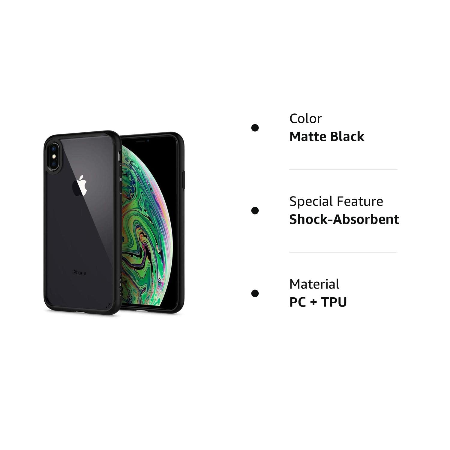 Spigen Ultra Hybrid Designed for Apple iPhone Xs MAX Case (2018) - Matte Black