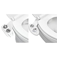 LUXE Bidet NEO 185 Plus - Only Patented Attachment for Toilet Seat, Innovative Hinges to Clean & NEO 185 - Self-Cleaning, Dual Nozzle, Non-Electric Bidet Attachment for Toilet Seat