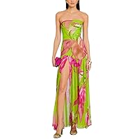 Women Y2k Maxi Dress Vintage Floral Print Sleeveless Backless Bodycon Long Dress Summer Cocktail Club Party Dresses