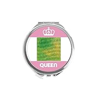 Multiple Music 5-le Staff Green Mini Double-sided Portable Makeup Mirror Queen