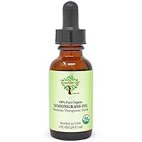 MOUNTAIN TOP Lemongrass Essential Oil USDA Organic 100% Pure Premium Therapeutic Grade Diffuser Oil for Aromatherapy, Relaxation, Soothing Massage, Refreshing Feeling, 1 Fl Oz (Pack of 1)