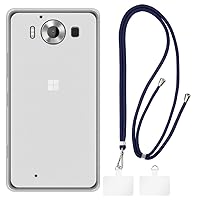 Microsoft Lumia 950 Case + Universal Mobile Phone Lanyards, Neck/Crossbody Soft Strap Silicone TPU Cover Bumper Shell for Microsoft Lumia 950 (5.2”)
