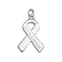 Fundraising For A Cause Bone Cancer Awareness White Ribbon Charm in Bag