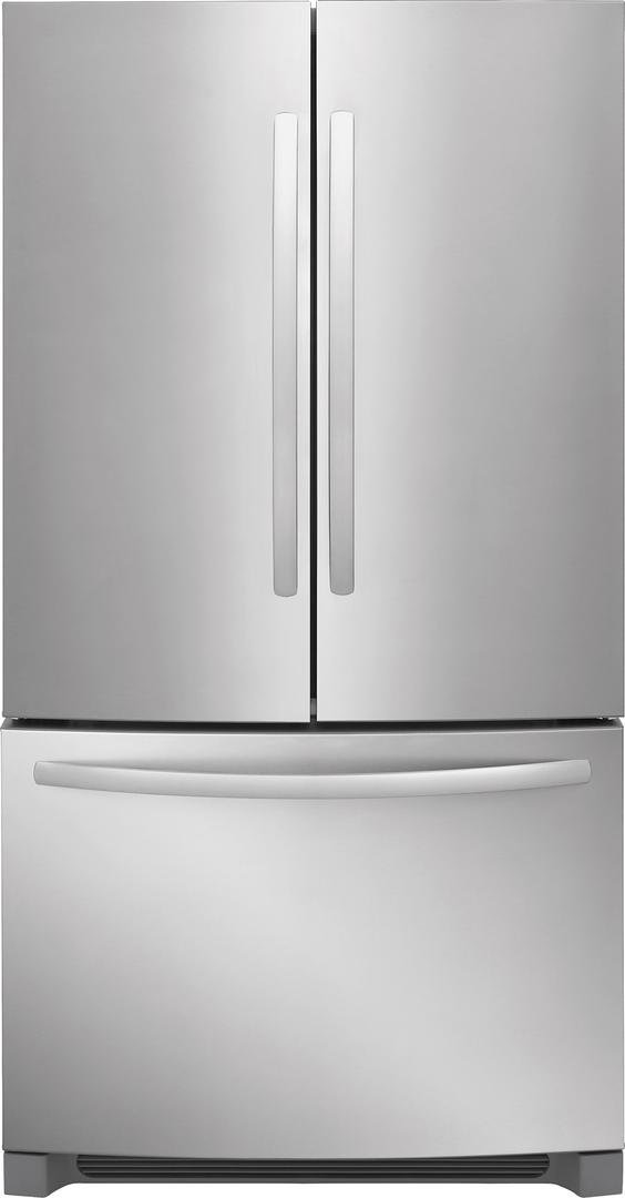 Frigidaire 4-Piece Kitchen Appliance Package with FFHN2750TS 36, French Door Refrigerator; FFEH3054US 30, Freestanding Electric Range; FFMV1846VS 30, Over-the-Range Microwave and FFID2426TS 24, Fully Integrated Dishwasher in Stainless Steel