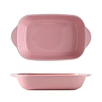 Cookware Baking Dish with Double Handle for Casseroles Lasagna,9 inch Multi Baker for Oven and Stove,Easy to Store,Pink