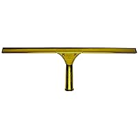 Ettore 10018 Solid Brass Window Squeegee, 18-Inch , Yellow
