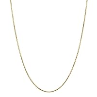 1.5mm 14K Gold Box Chain Necklace