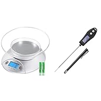 Etekcity Food Scale with Bowl and Red Meat Thermometer