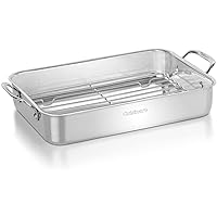 Cuisinart 7117-14RR 14-Inch Chef's-Classic Cookware-Collection, Lasagna Pan w/Stainless Roasting Rack, Stainless Steel