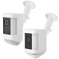 Wall Mount for Ring Spotlight Cam Plus/Pro (Battery), 360°Adjustable Indoor/Outdoor Sturdy Metal Mount Holder, Camera Not Included (2 Pack)