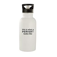 This Is What A Pervert Looks Like - Stainless Steel 20oz Water Bottle, White