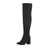 DREAM PAIRS Women’s Thigh High Over the Knee Fashion Chunky Heel Long Boots