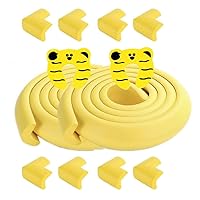 Edge Cushion & Corner Guard Set - [2x6.56ft Edge + 8 Corners] Corner Guards, Furniture Bumpers Edge Cushion, Baby Proof Desk Table Protector, Home Guards for Child Safety Proofing- Yellow