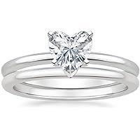 3.5 CT Heart Cut Bridal Rings Set Moissanite VVS Colorless Engagement Rings for Women Wedding Gift Promise Rings 925 Sterling Silver Solitaire Antique