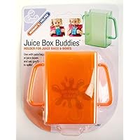 Mommys Helper Juice Box Buddies Holder for Juice Bags and Boxes, Blue, 2-Pack