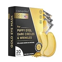 24 K Gold Eye Mask-20 pairs- Puffy Eyes and Dark Circles Treatment