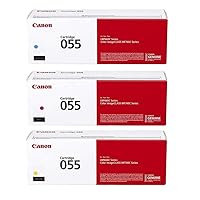 Canon Genuine 055 CMY Color Toner Cartridge Set, Cyan Magenta & Yellow 3-Pack