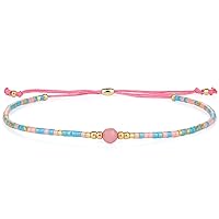KELITCH Crystal Gems Mix Beaded Friendship Bracelets Charm Adjustable Bracelet New Jewelry (Color 1)
