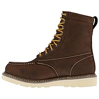 Iron Age Mens Reinforcer 8 Inch Electrical Steel Toe Work Safety Shoes Casual - Brown