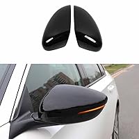 for Accord Full Coverage Side Rearview Mirror Cover Trims ABS Plastic Material Decoration fit for Honda 10th Gen Accord 2018 2019 2020 2021 2022 Exterior Accessories 2PCS (Bright Black)