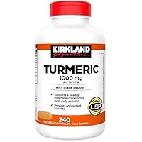 Kirkland Signature Turmeric 1000 mg, 1 Bottle of 240 Capsules