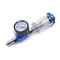Pneumatic Tools In-line Oil Water TrapFilterSeparator Air Adjusting Regulator With Pressure Gauges Water TrapFilter Airbrushaccessories