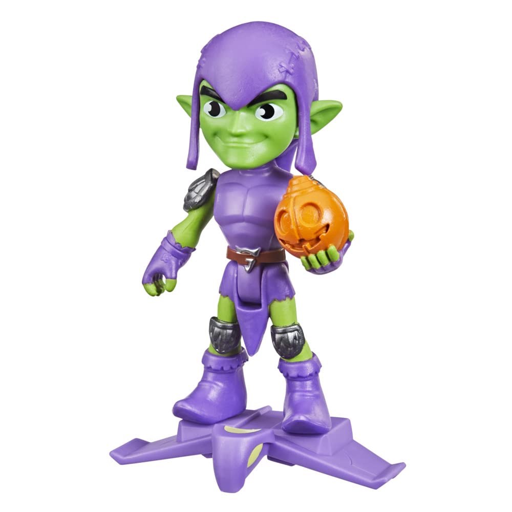 Spidey and His Amazing Friends Hasbro Marvel Green Goblin Hero Figure,4-Inch Scale Action Figure,Includes 1 Accessory,for Kids Ages 3 and Up