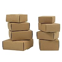 50 Pcs 2.95x2.95x1.18 inch Small Kraft Gift Boxes, Mini Kraft Jewelry Gift Boxes for Wedding Birthday Party Gift Packing Supplies,Brown