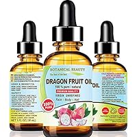 DRAGON FRUIT SEED OIL 100 % Pure Natural Virgin Unrefined Cold-Pressed Carrier Oil 1 Fl.oz.- 30 ml for FACE, SKIN, DAMAGED HAIR, NAILS, Anti-Aging by Botanical Beauty