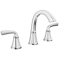 Delta Faucet Geist Widespread Bathroom Faucet Chrome, Bathroom Faucet 3 Hole, Bathroom Sink Faucet, Faucet for Bathroom Sink, Bathroom Faucets for Sink 3 Hole, Drain Assembly Included, Chrome 35864LF