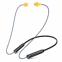 MIPEACE Bluetooth Earplug Headphones, Neckband Wireless Earbuds earplugs-29db Noise Reduction isolating in-Ear earplug Earphones and Controls,IPX5 sweatproof,20+Hour Battery(Blue)