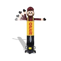 LookOurWay Air Wavers Inflatable Tube Man Set - 6ft Open Air Waver with Air Dancer Blower - Inflatable Advertising Tube Guy with Waving Arm and “Open” Body - Outdoor Business Sign