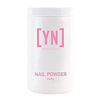 Young Nails Acrylic Core Powder - Self-Leveling Acrylic Nail Powder, Clear Nude Pink White Acrylic Powder for Nail Extenstion, Professional Grade, Superior Adhesion, Color - XXX White, 660g